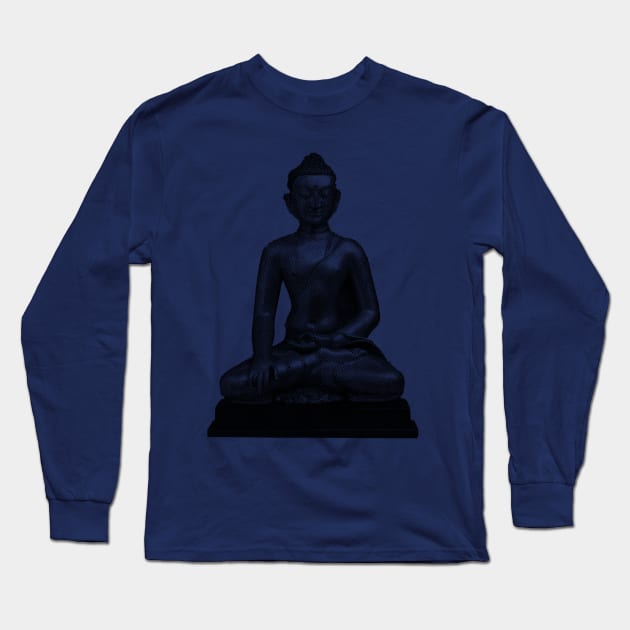 Buddha of the East Long Sleeve T-Shirt by ppandadesign